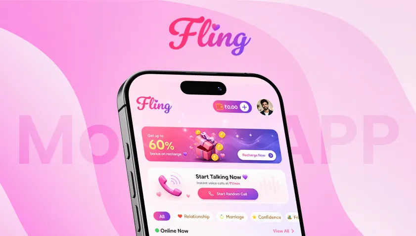 Fling app screens